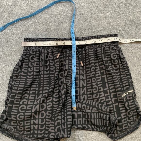 Legends Shorts Mens S Small Black Grey Luka 5 Inch Unlined Active Gym Train Run - Picture 5 of 11